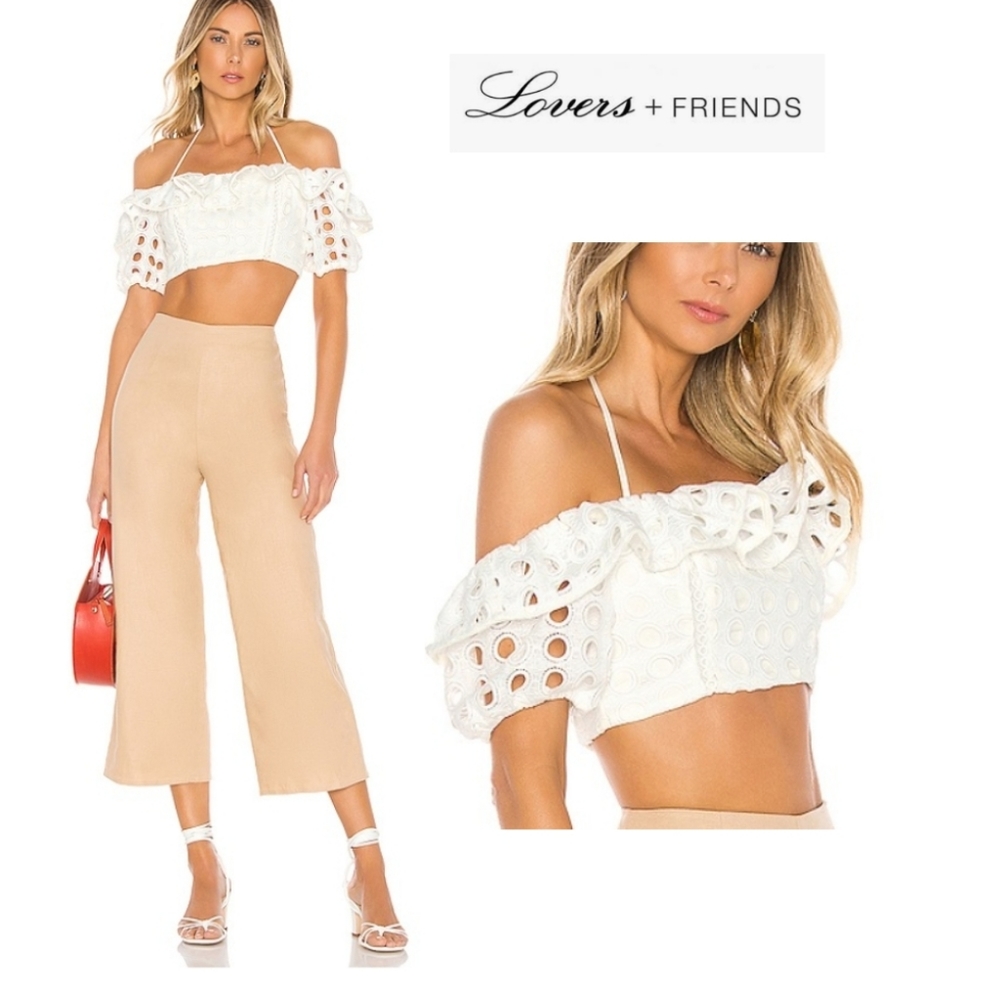 Lovers + Friends Cynthia Top in White. Sz Sm